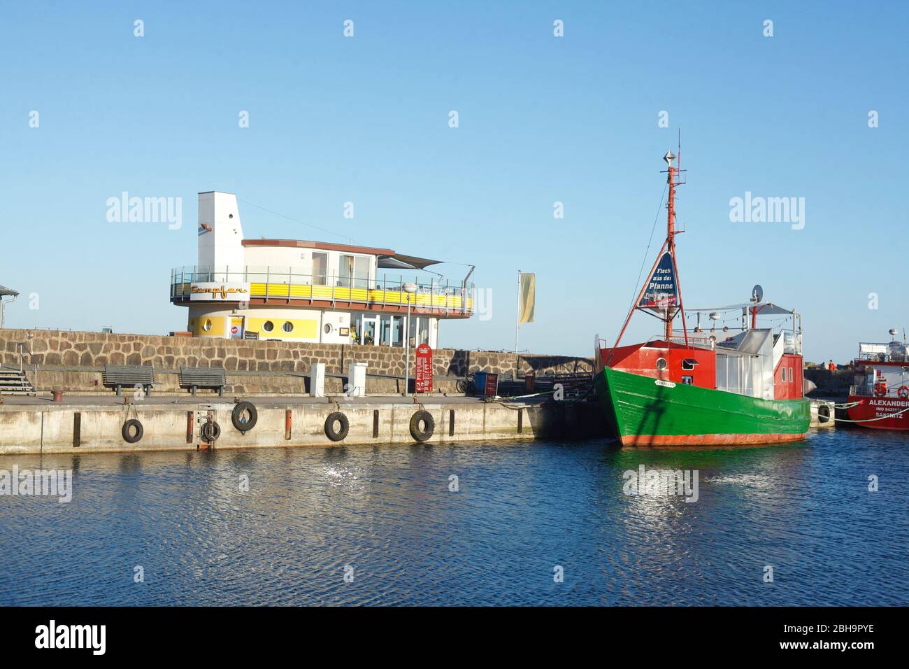 Fischland, Stadthafen, Sassnitz, Rügen, Mecklenburg-Vorpommern, Deutschland, Europa Stockfoto