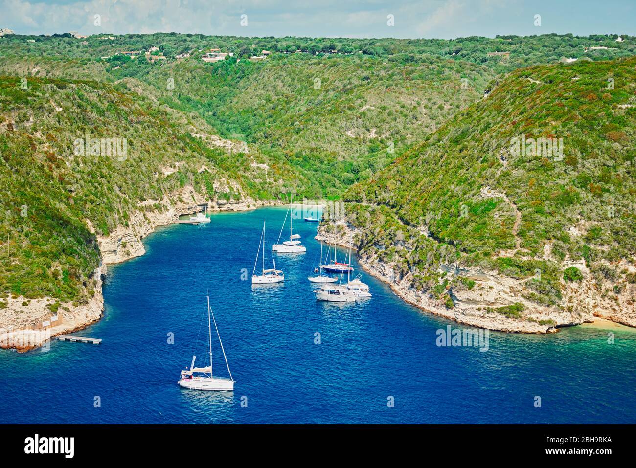 Die Stadt Bonifacio im Süden der Insel Korsika Stockfoto