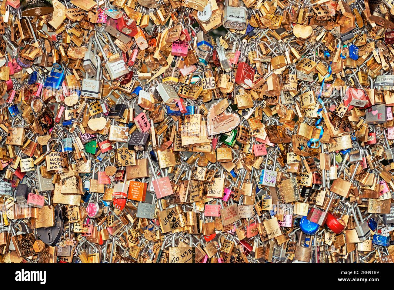 Locks of love, Paris, Frankreich, Stockfoto