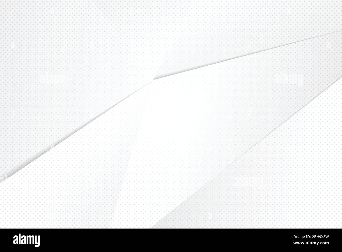 Abstraktes weißes Papier geschnitten Vorlage Effekt mit Punkt Halbton Dekoration Hintergrund. Verwenden Sie für Anzeige, Poster, Grafik, Vorlagendesign, Druck. Illustration Stock Vektor
