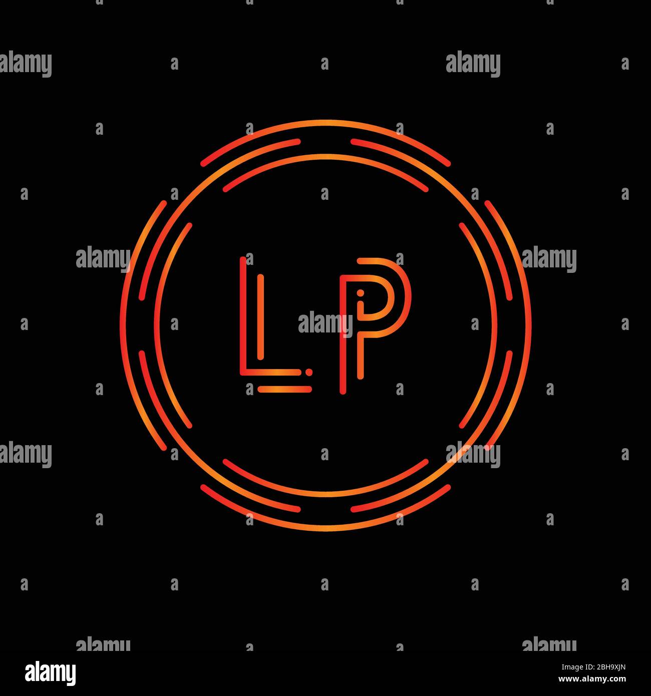 Erste LP Brief Logo Design vector Template. Abstrakte Buchstaben LP Logo Design Stock Vektor