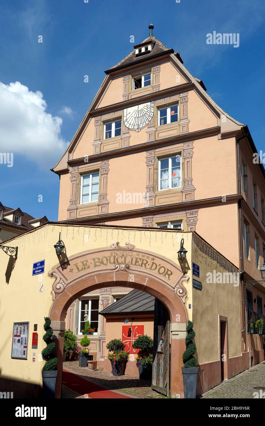 Frankreich, Elsass, Straßburg, Petit France, Hotel Le Bouclier d Or, Hotel The Golden Shield, vier-Sterne-Hotel, Außenansicht Stockfoto