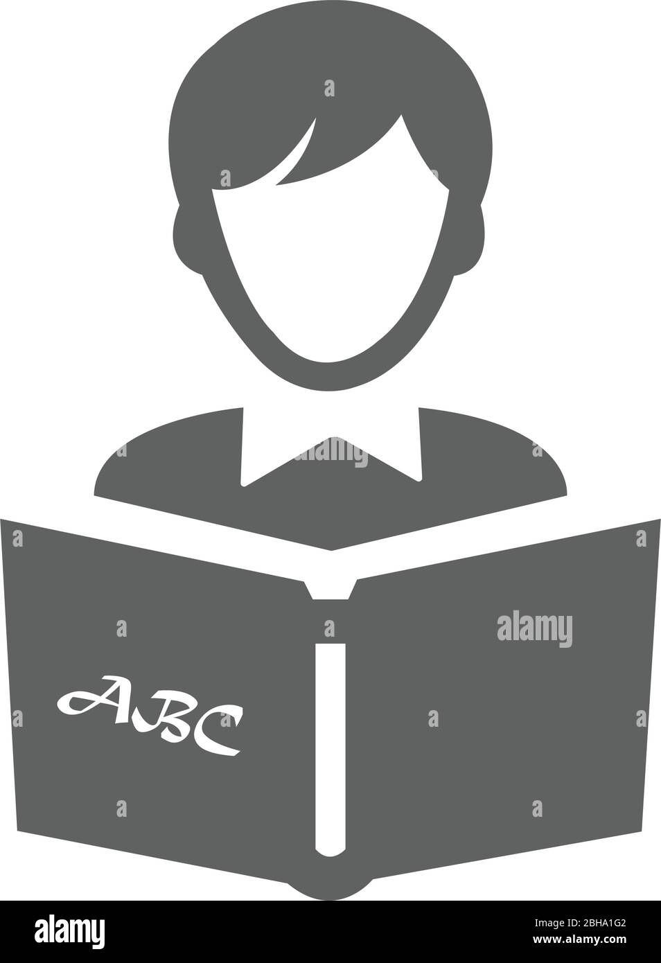 Schönes Design und vollständig editierbar Lesebuch-Ikone, Studium, Leser Vektor für kommerzielle, Printmedien, Web oder jede Art von Design-Projekte. Stock Vektor