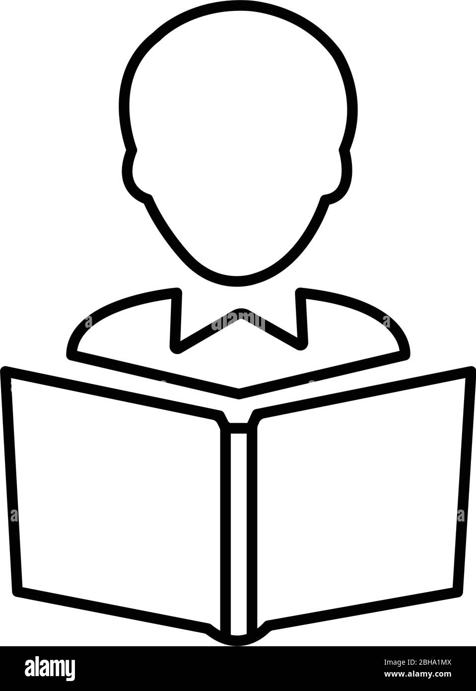 Schönes Design und vollständig editierbar Lesebuch-Ikone, Studium, Leser Vektor für kommerzielle, Printmedien, Web oder jede Art von Design-Projekte. Stock Vektor