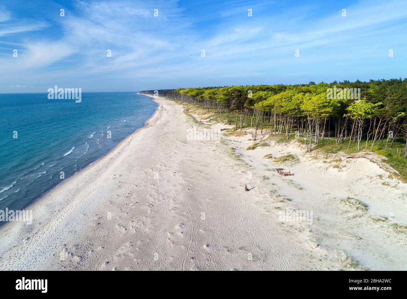 Sommer, Sonne, Blauer Himmel, Strand, Ostsee, Mecklenburg-Vorpommern, Deutschland, Europa Stockfoto