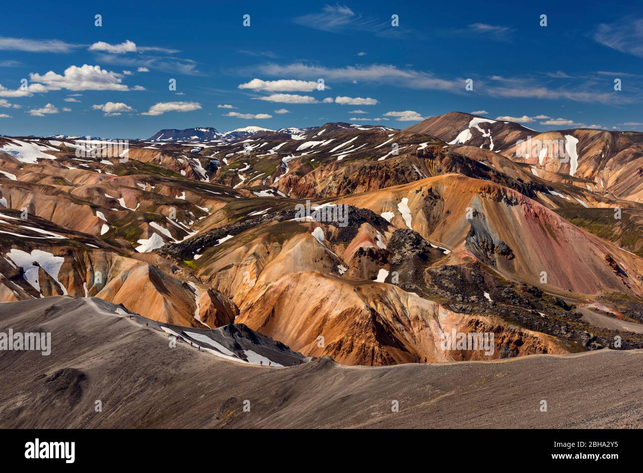 Brennisteinsalda, Landmannalaugar, Vulkan, Berge, Hochland, Aussicht, Insel, Europa Stockfoto