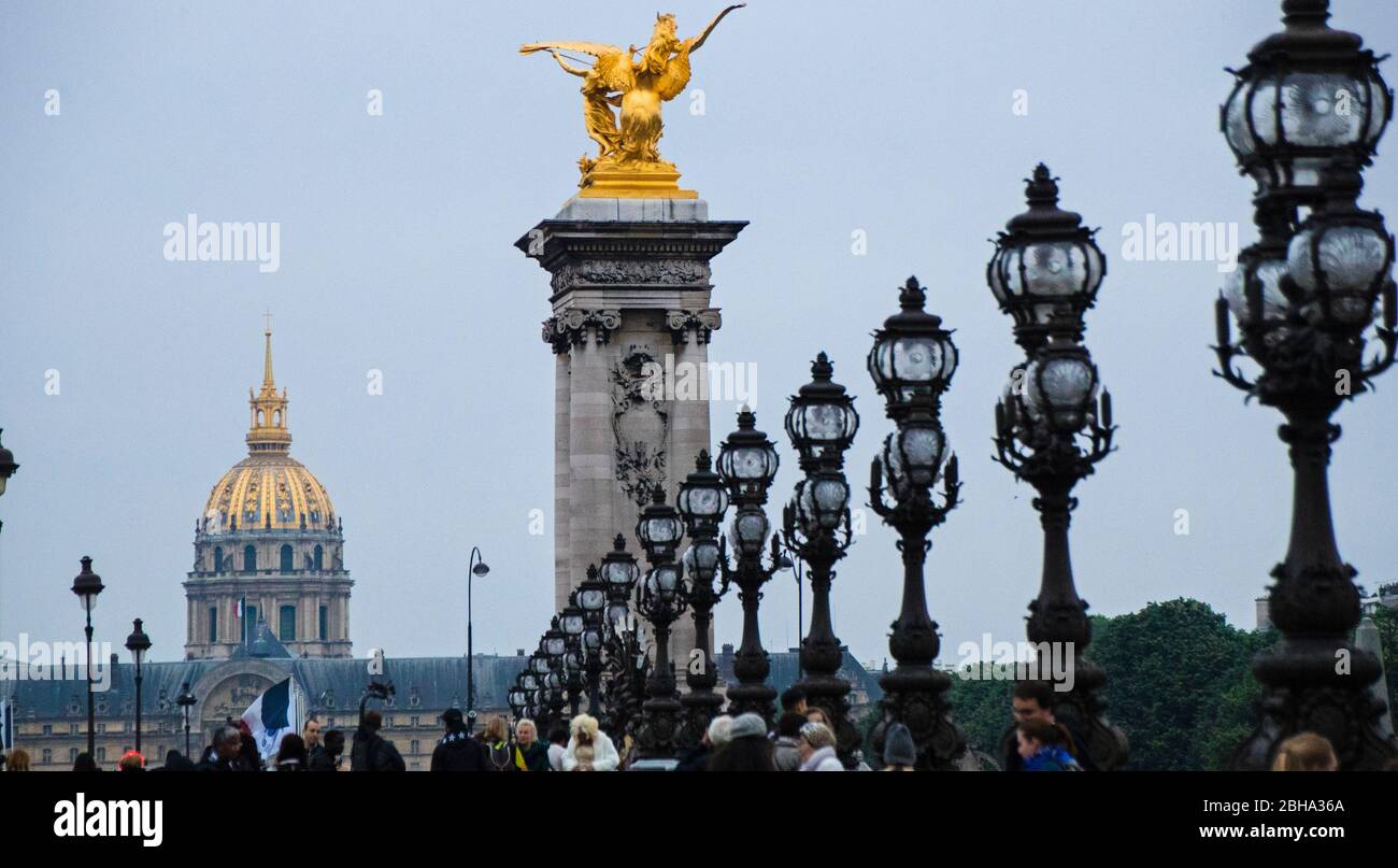 Alexander III Brücke, Paris, Frankreich Stockfoto
