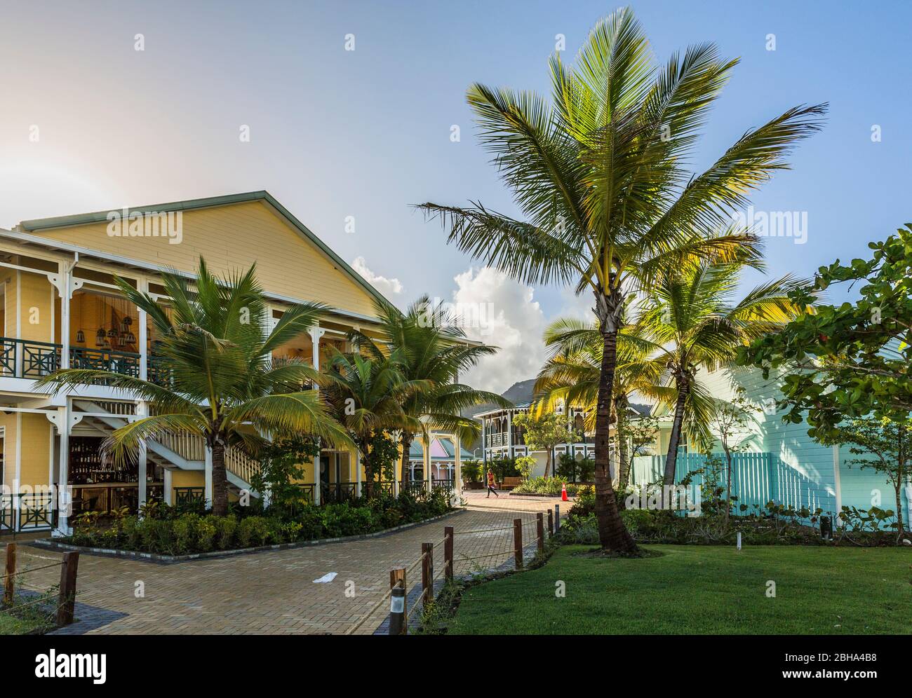 Shopping und Touristenzentrum, Amber Cove Cruise Terminal, Hafen, Maimón, Dominikanische Republik, große Antillen, Karibik, Atlantik, Mittelamerika Stockfoto