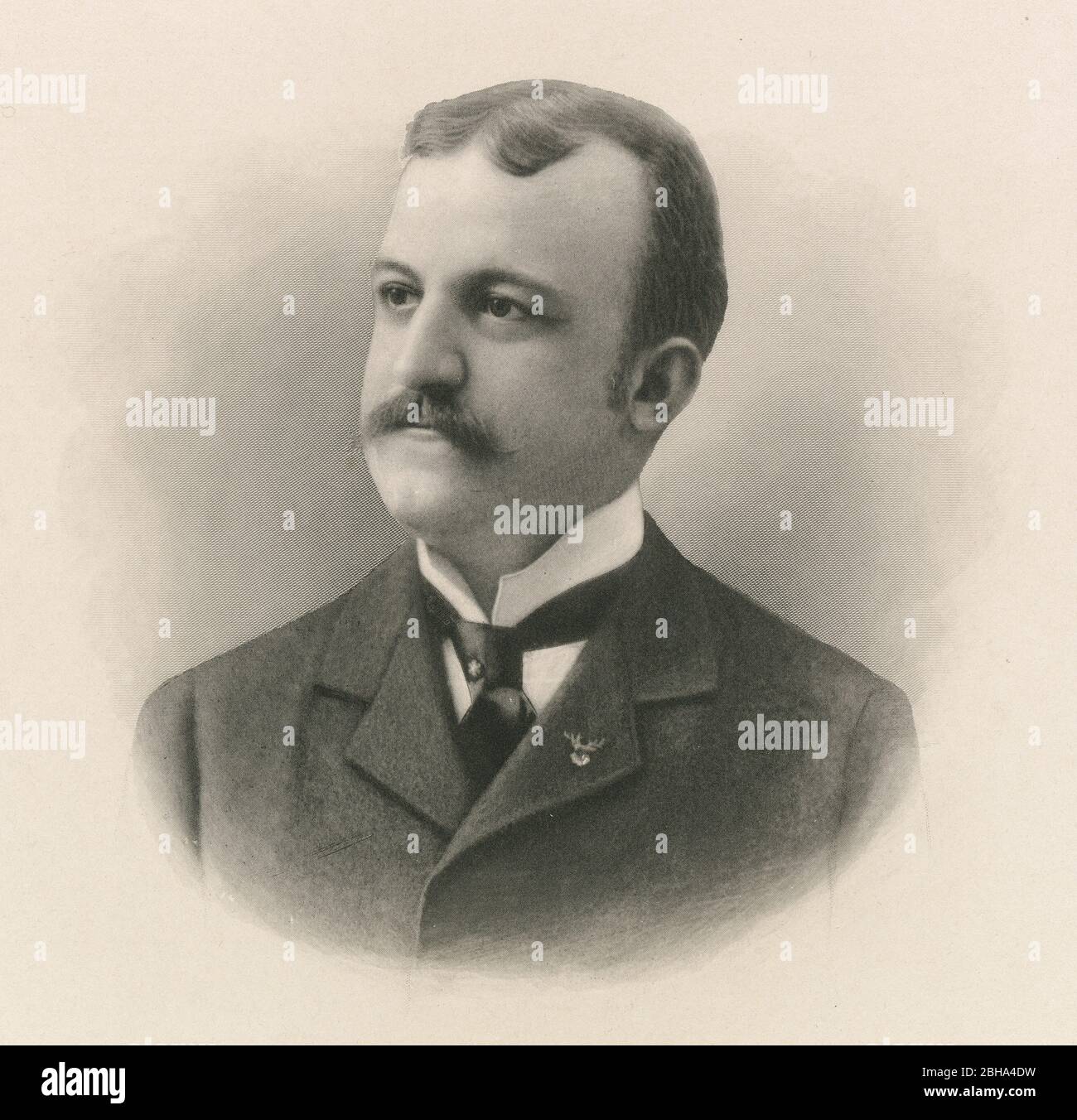 Antiker Stich, Meade David Detweiler (1864-1904). QUELLE: ORIGINALGRAVUR Stockfoto