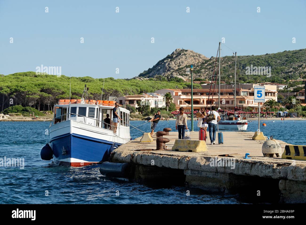 Hafen von Palau, Mittelmeer, Provinz Olbia-Tempio, Sardinien, Italien Stockfoto