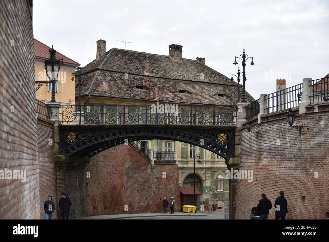 Europa, Rumänien, Sibiu, Sibiu, Siebenbürgen, Lügenbrücke, Stockfoto