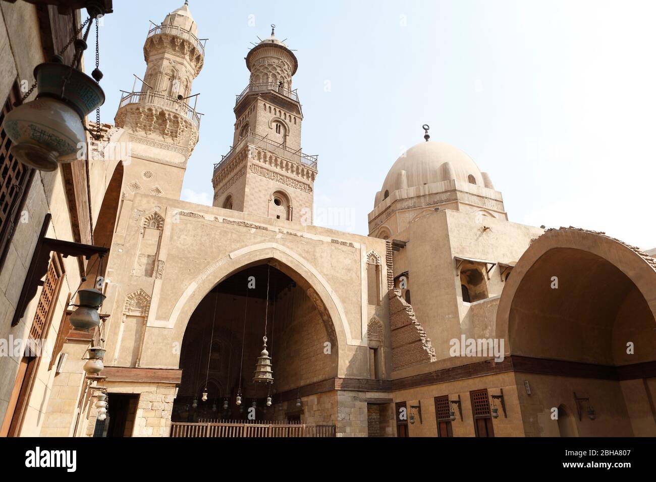 Kairo, Gizeh, Ägypten, al-Muizz Street, Al Moez Ldin Allah Al Fatmi, Muizz Street Stockfoto