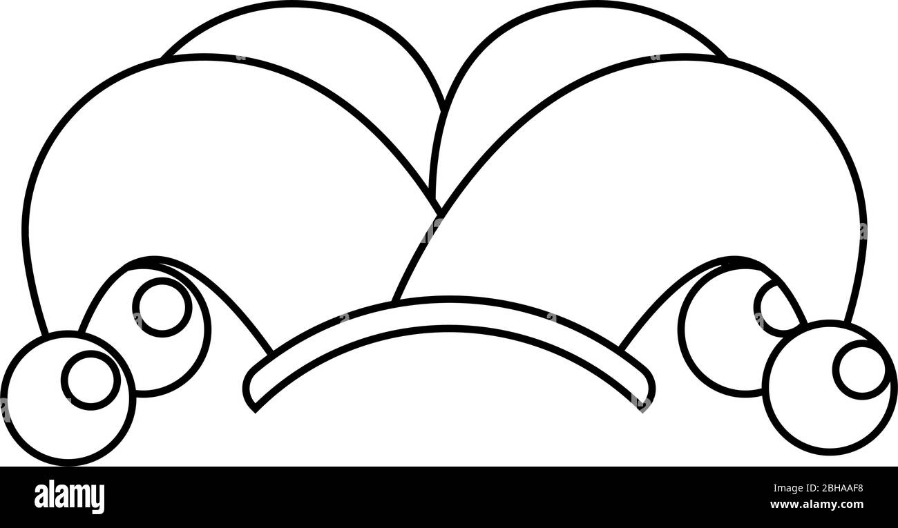 Isoliertes Harlekin-Hut-Symbol Stock Vektor