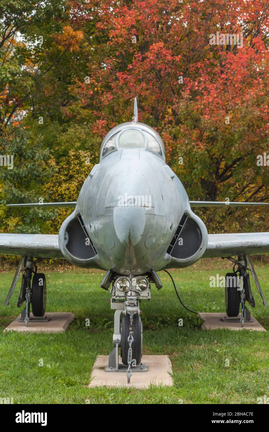 Kanada, Nova Scotia, Kingston, Greenwood Aviation Museum an CFB Greenwood, 1960s-era Lockheed Shooting Star Jet Stockfoto