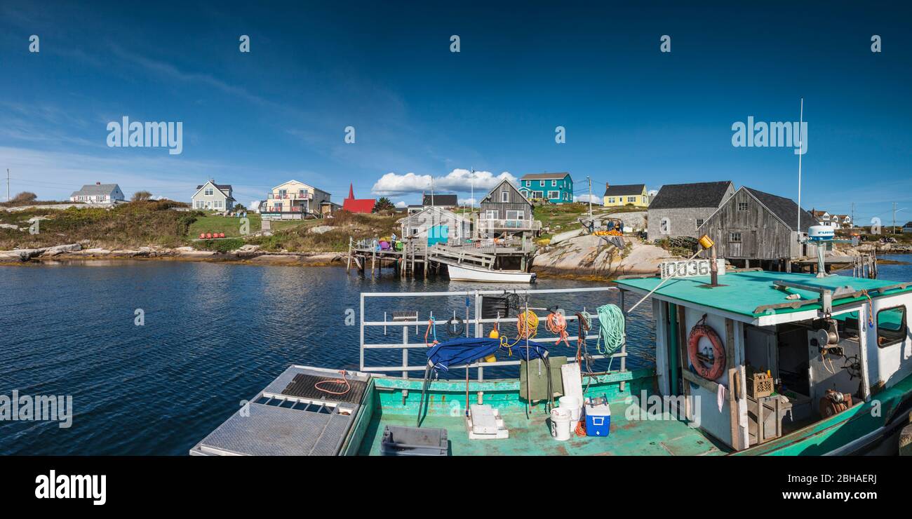 Kanada, Nova Scotia, Peggy's Cove, Fischerdorf an der Atlantikküste Stockfoto