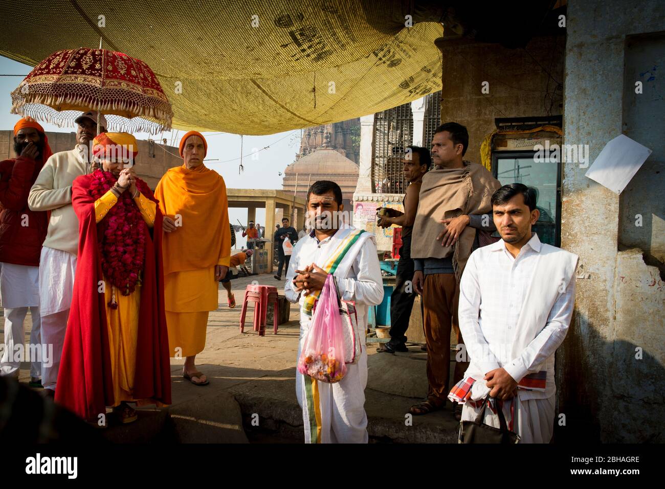 Sai Maa ist ein spiritueller Meister, er wurde mit dem Titel Jagadguru 'Guru der Welt' geehrt. Stockfoto