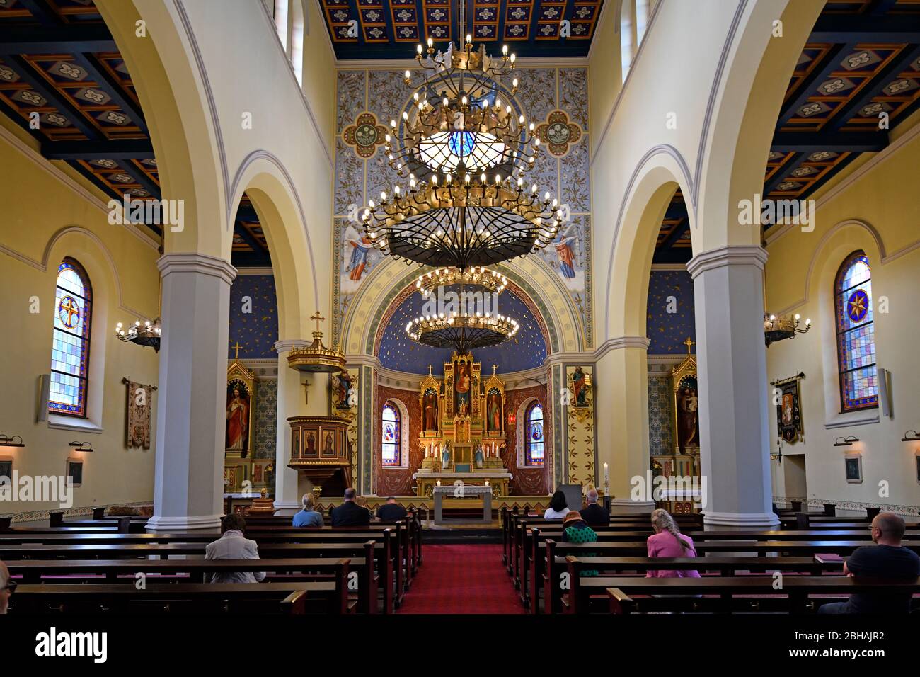 Wallfahrtskirche der St. Mary's Church, der zweitältesten katholischen Kirche in Berlin, Spandau, Berlin, Deutschland Stockfoto