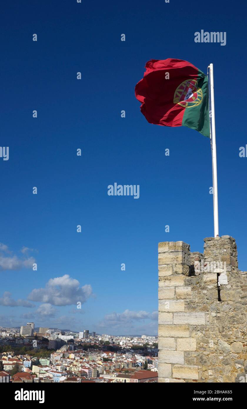 Castelo de Sao Jorge im historischen Zentrum von Alfama Stockfoto