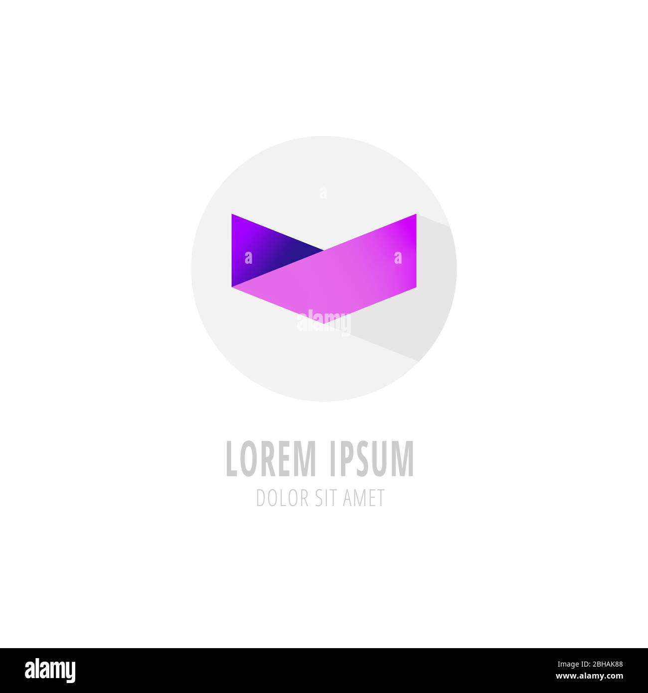 Vector Lila modernes Logo. Abstrakt gefärbtes Firmenlogo Stock Vektor