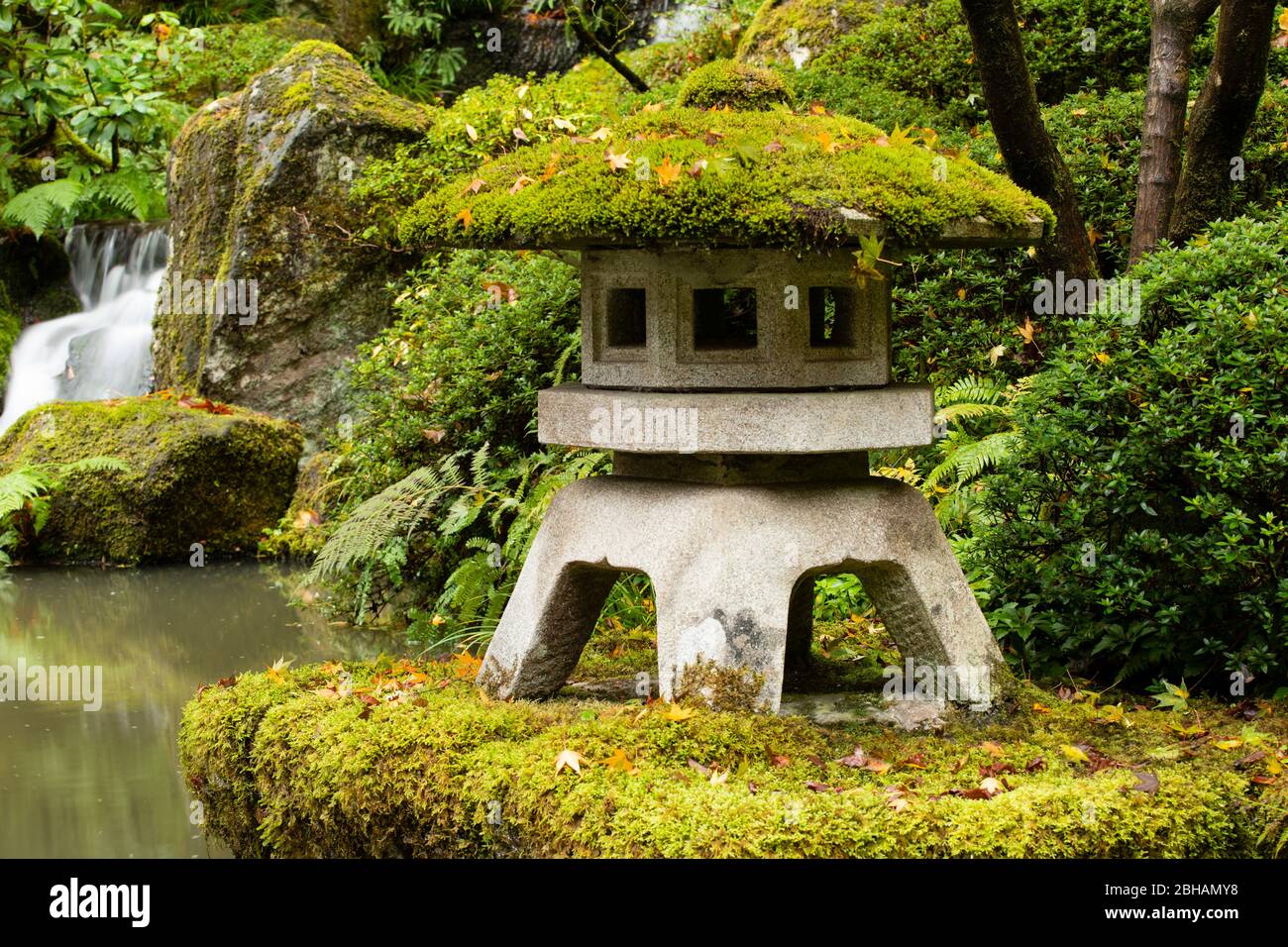 Herbst, Pagode, Japanischer Garten, Portland, Oregon, USA Stockfoto