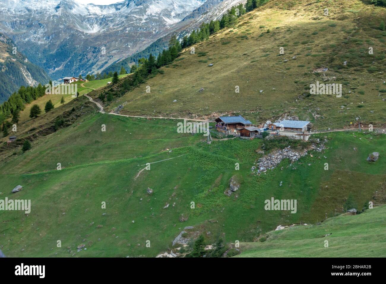 Europa, Österreich, Tirol, Osttirol, hohe Tauern, Kals am Großglockner, Kessleralm, die von der Sudetendeutschen Hütte in den Hohen Tauern abstammt Stockfoto