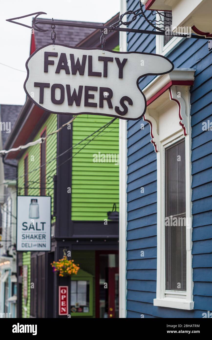 Kanada, Nova Scotia, Lunenburg, Unesco Weltkulturerbe Fischerdorf, Fawlty Towers Inn Stockfoto