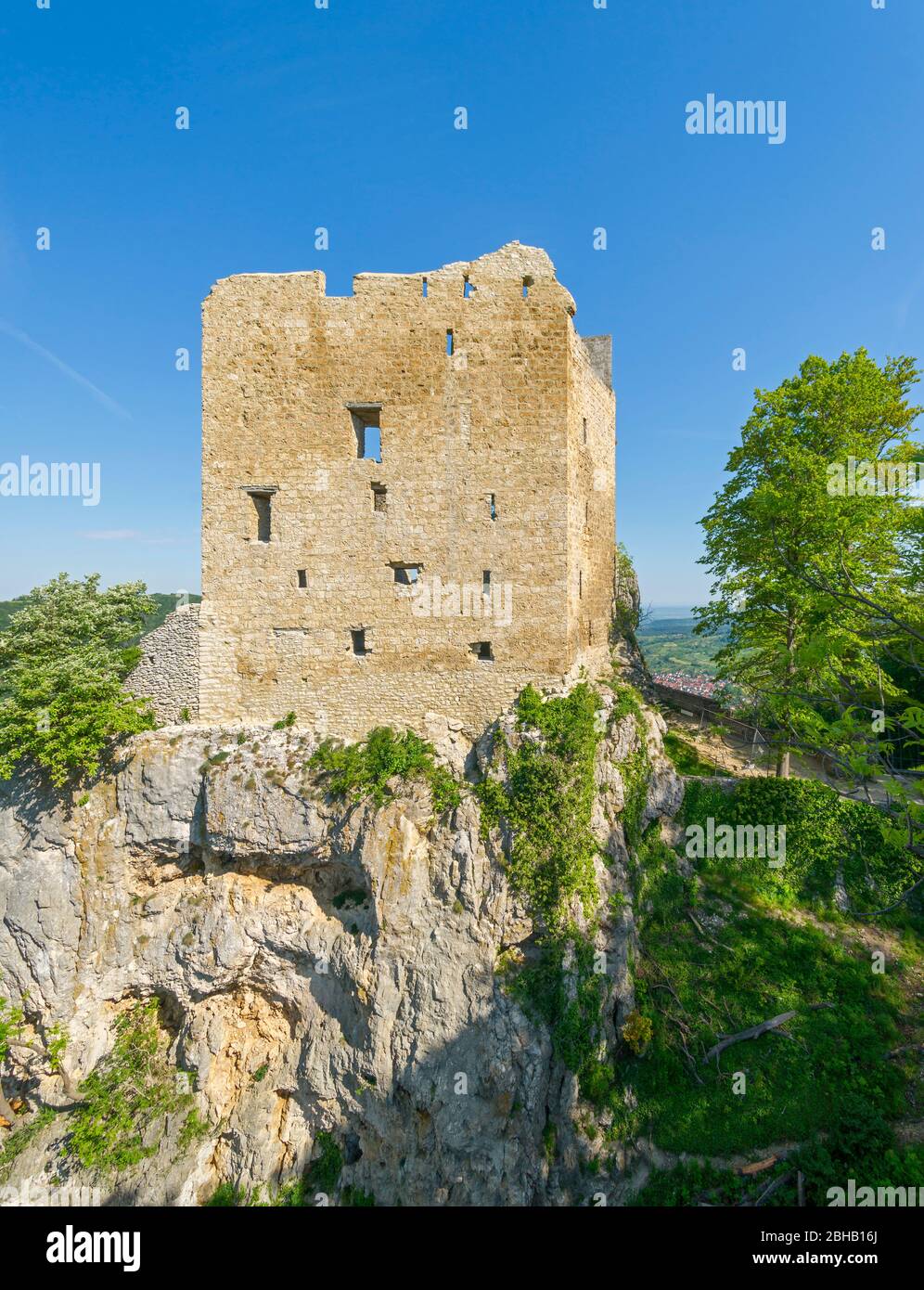 Deutschland, Baden-Württemberg, Neidlingen, Ruine Reußenstein, Schwäbische Alb Stockfoto