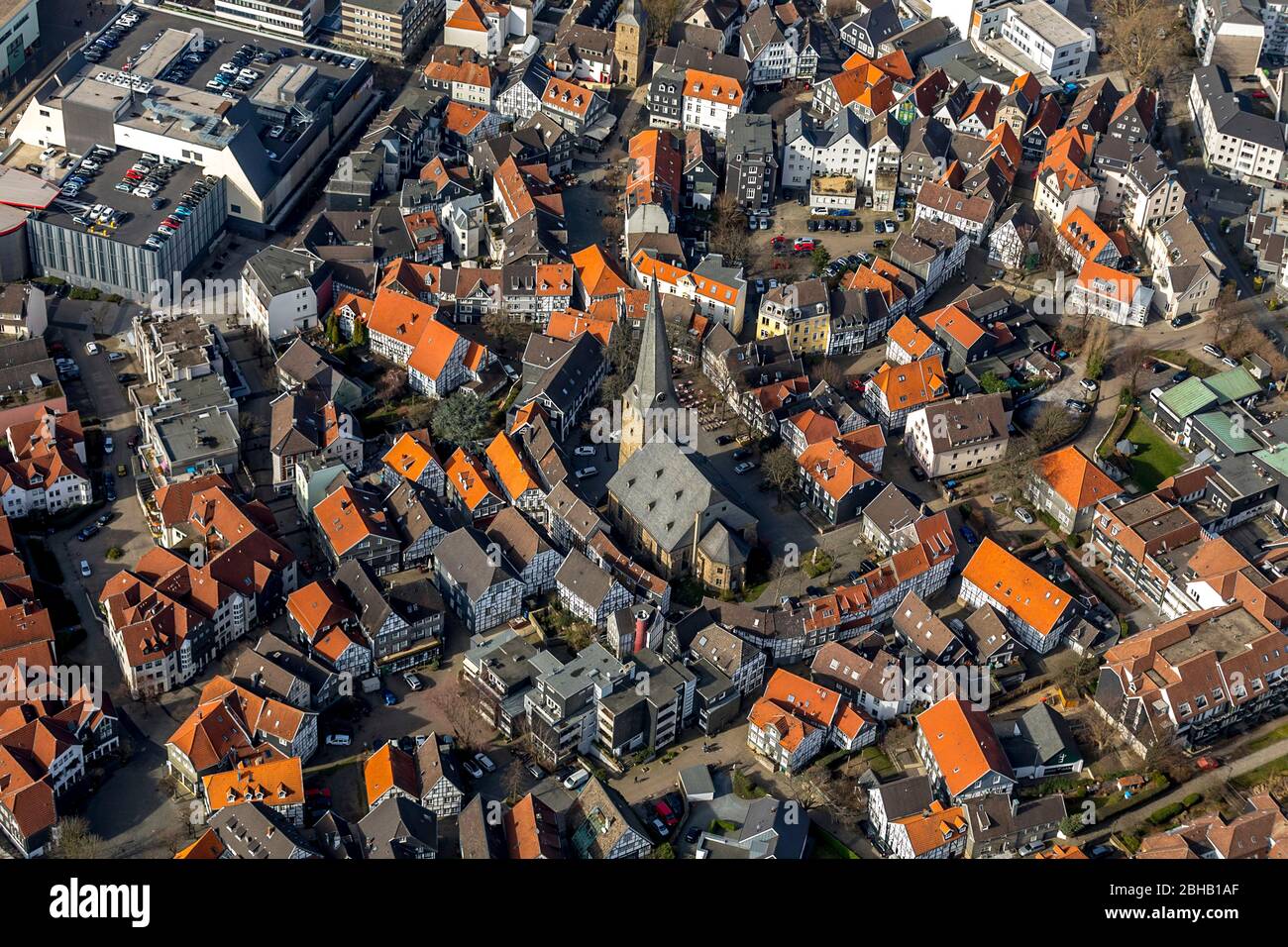 Historische Altstadt von Hattingen, St. Georg Kirche, Kirchplatz ...