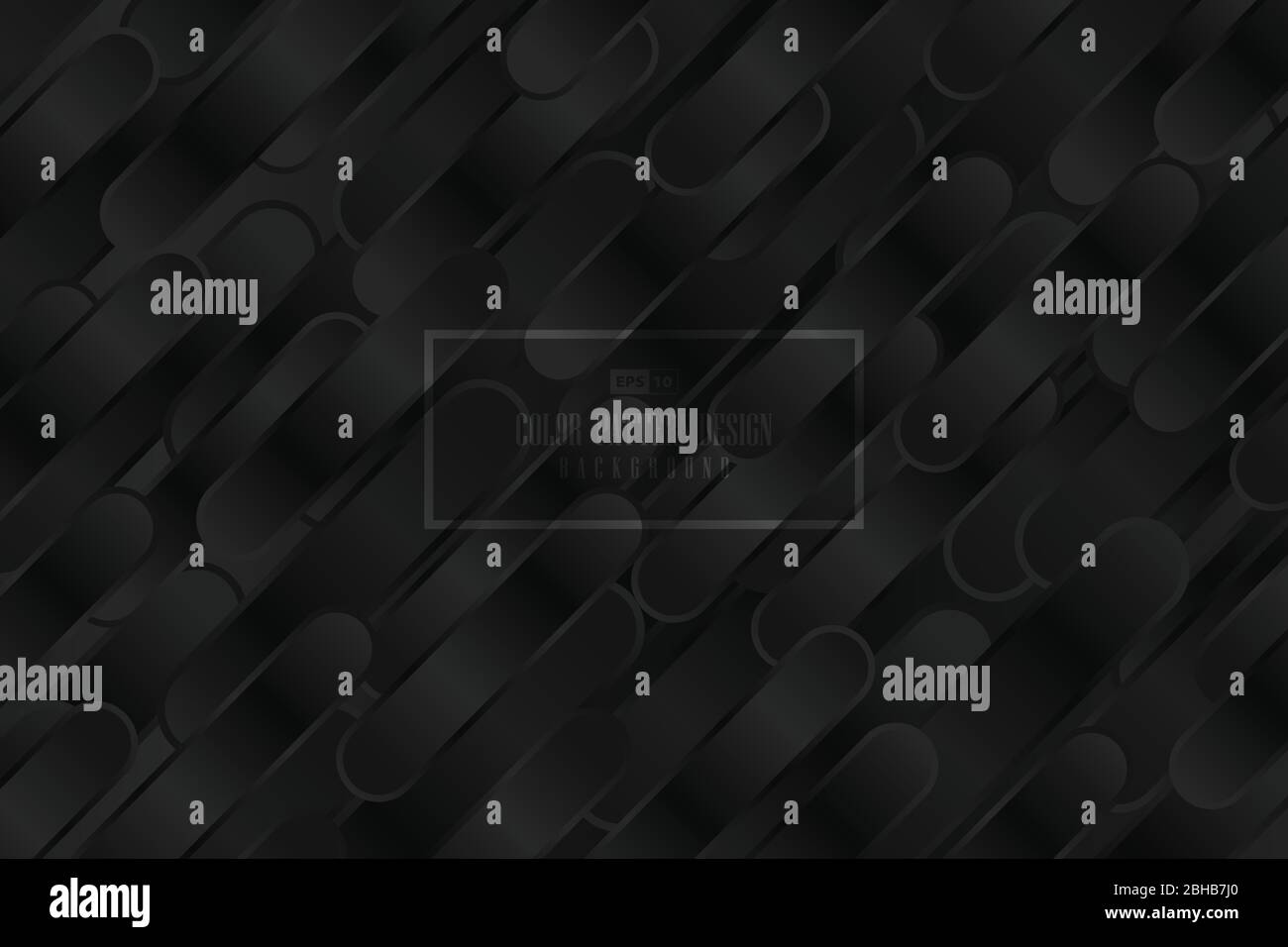 Abstrakt Verlauf schwarzen Streifen runde Linie Muster der Technologie Hintergrund. Verwenden Sie für Anzeige, Poster, Schablonendesign, Druck. Illustration vecotr eps10 Stock Vektor