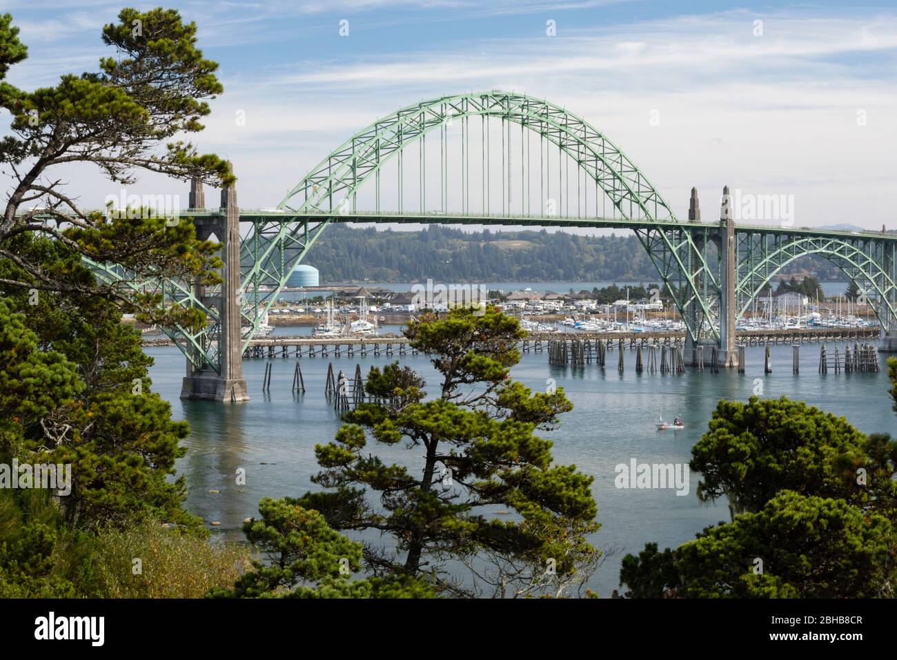 Blick auf die Oregon City Bridge, Oregon, USA Stockfoto