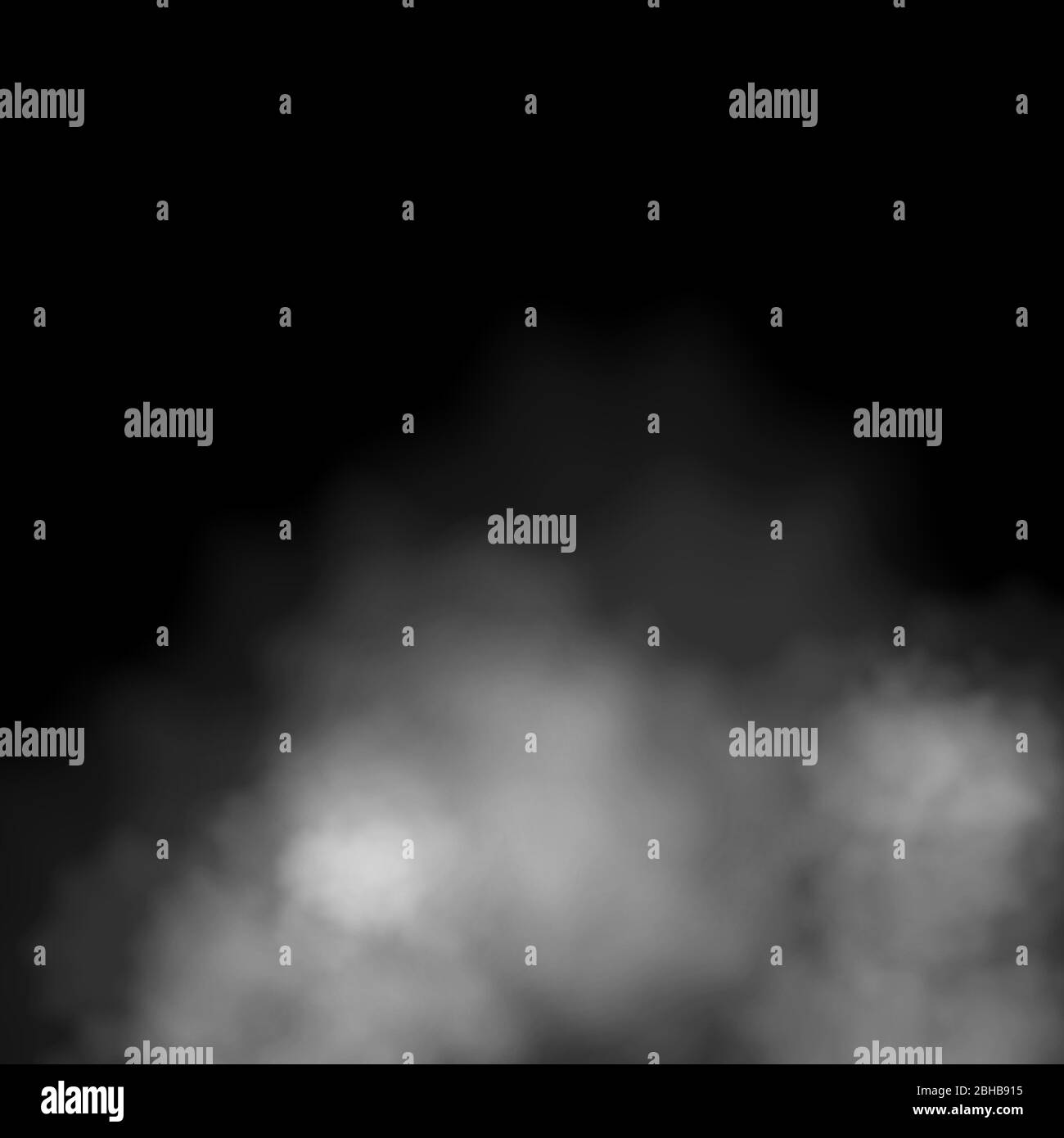 Weißer Nebel, Rauch oder Nebel auf schwarzem Hintergrund. Halloween Special Effect Thema Komposition. EPS 10 Stock Vektor