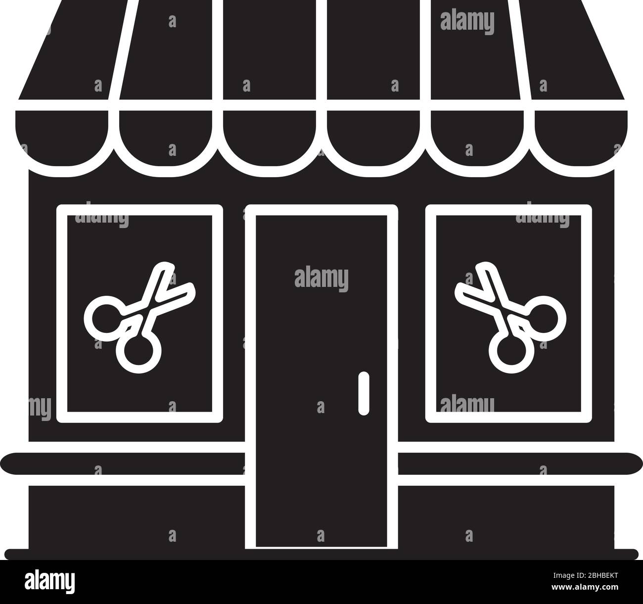 Schönheitssalon schwarze Glyphe Symbol Stock Vektor