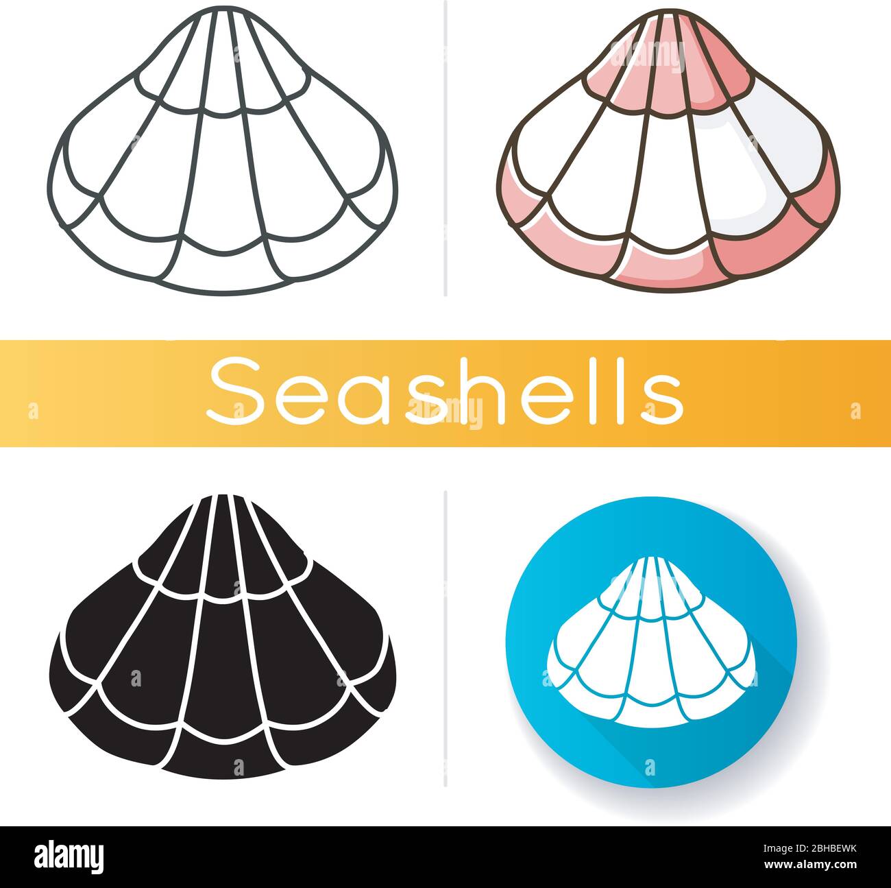 Symbol für geschlossene Muschel Stock Vektor