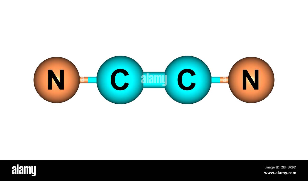 cyanogen ist die chemische verbindung mit der formel cn2 es ist ein farbloses giftiges gas mit einem scharfen geruch das molekul ist ein pseudohalogenin 3d grafik stockfotografie alamy