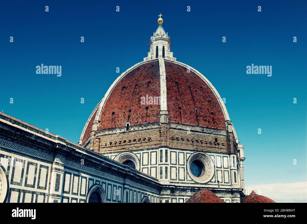 Brunelleschi-Kuppel, Kathedrale Santa Maria del Fiore, Florenz, Italien Stockfoto