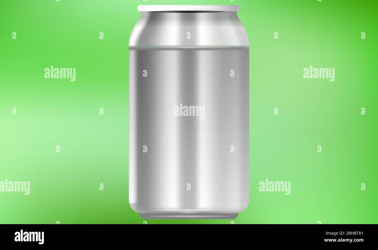 Mock-up-Illustration von Dose auf abstraktem Hintergrund Stock Vektor