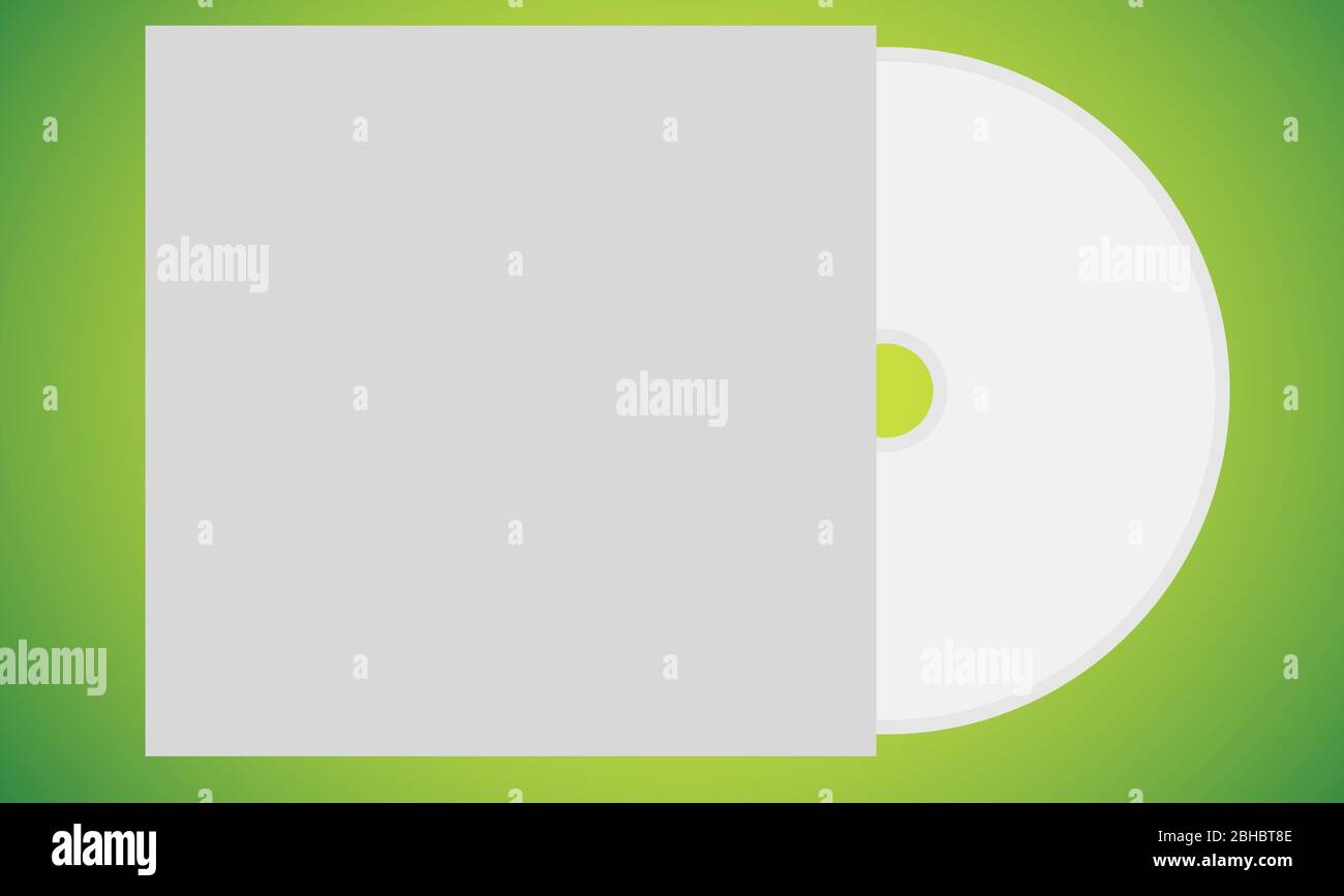 Mock-up-Illustration von Compact Disc und Cover auf abstraktem Hintergrund Stock Vektor