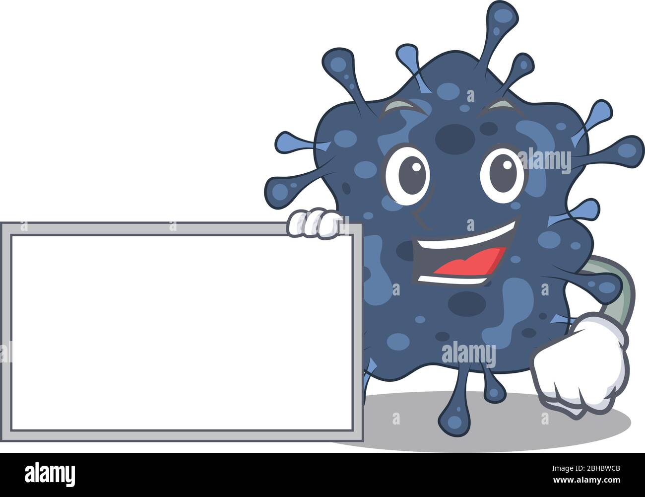Bakterien neisseria Cartoon Charakter Design Stil mit Brett Stock Vektor