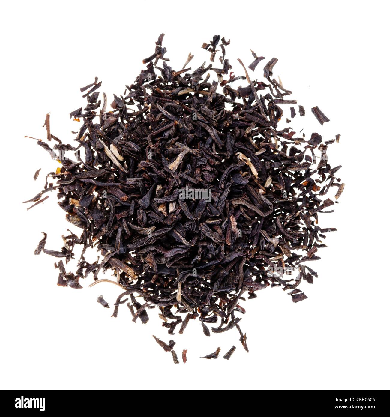 Trockener schwarzer Tee Stockfoto