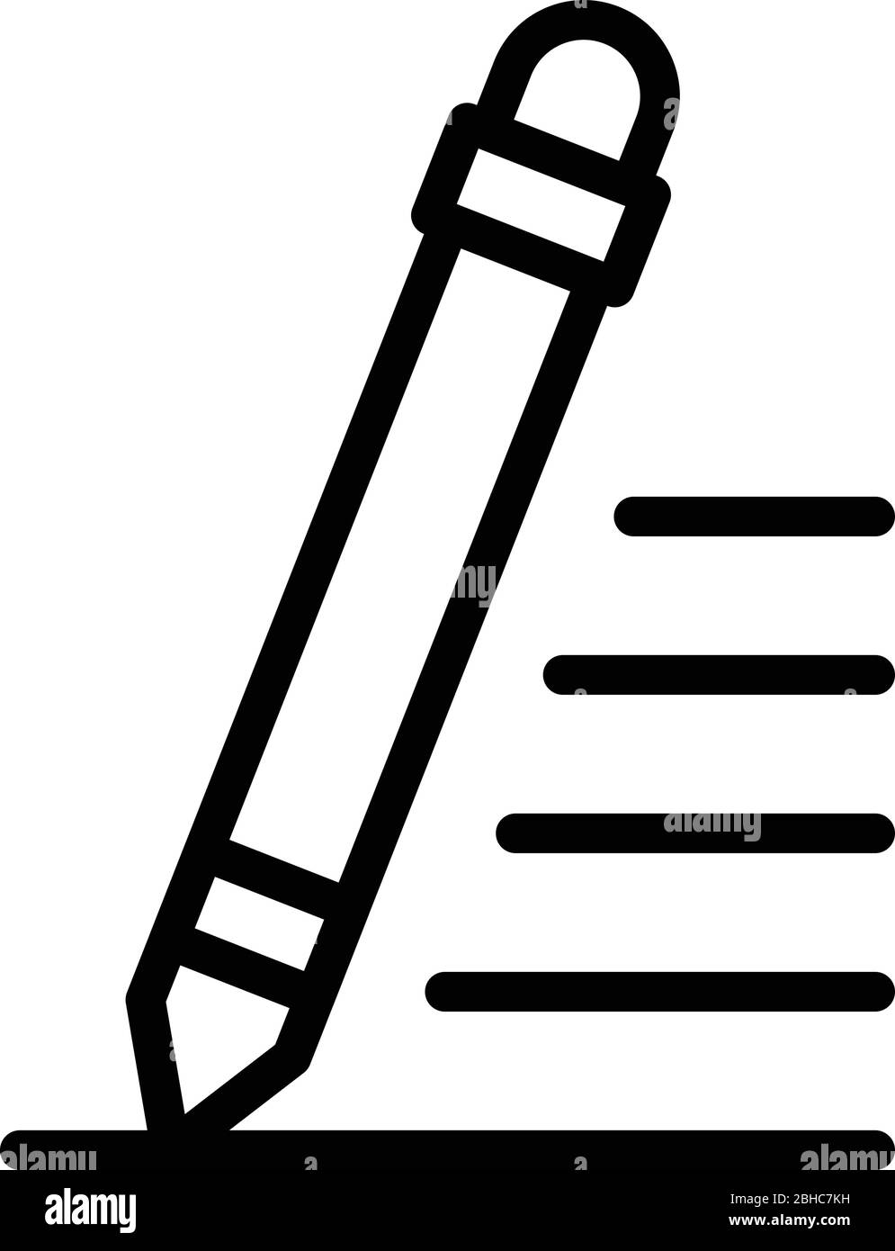 Bleistift-Symbol, Umriss-Stil Stock Vektor
