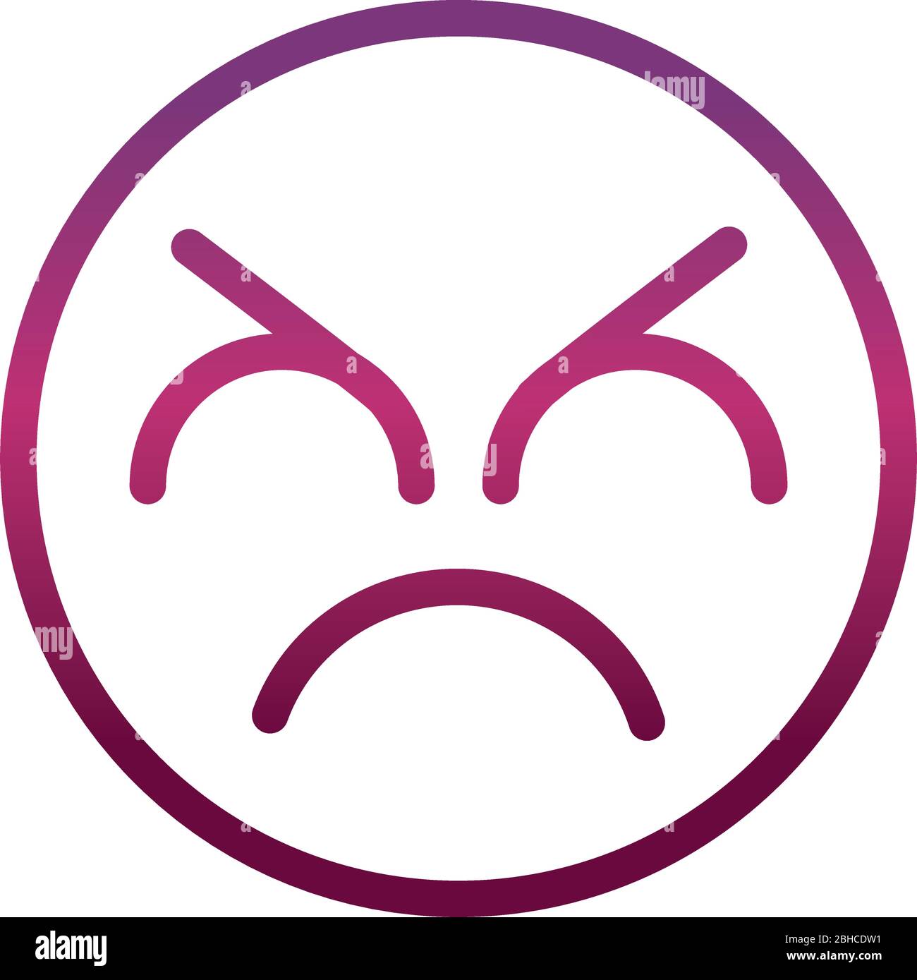 Bad lustig Smiley Emoticon Gesicht Ausdruck Vektor Illustration Verlauf Stil Symbol Stock Vektor