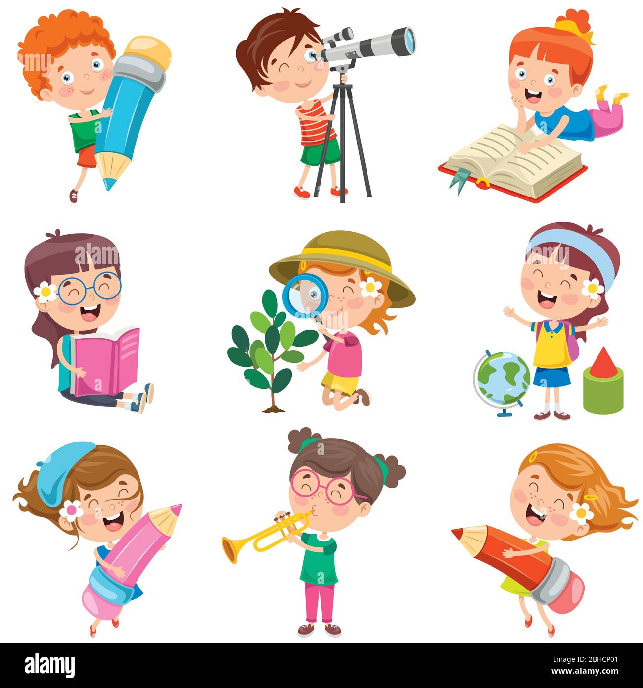 Konzept Design Für Die Kindererziehung Stock Vektor