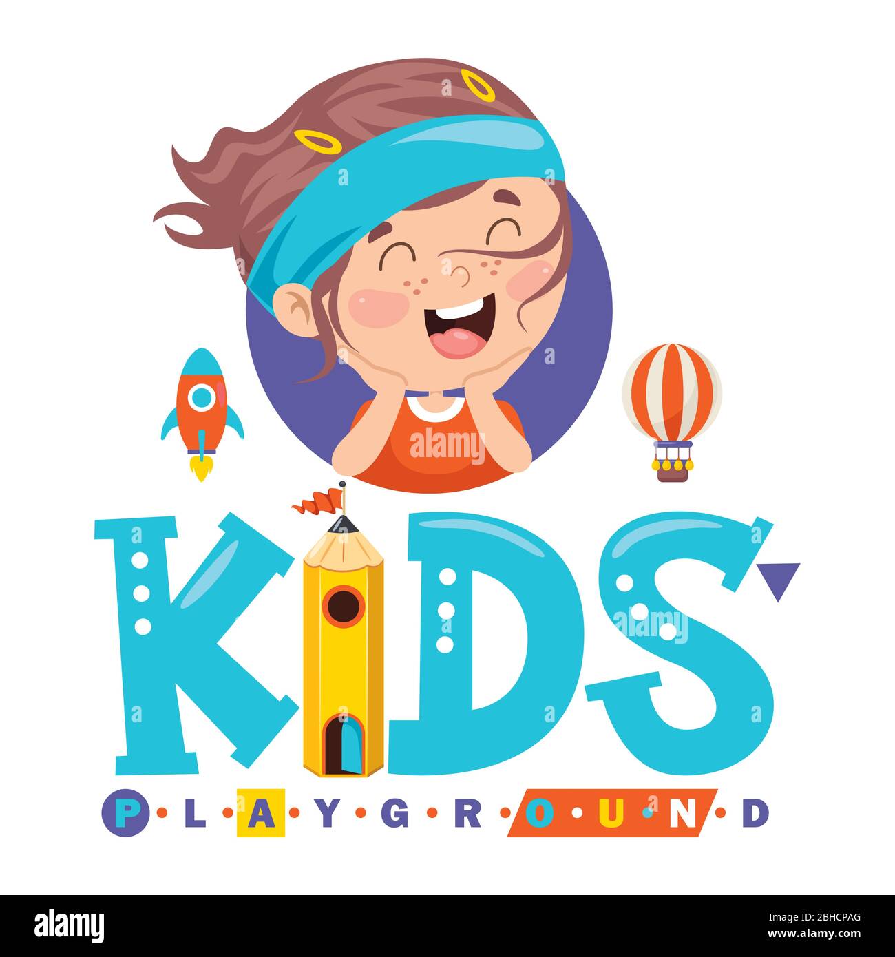 Logo Design Für Kinder Spielplatz Stock Vektor