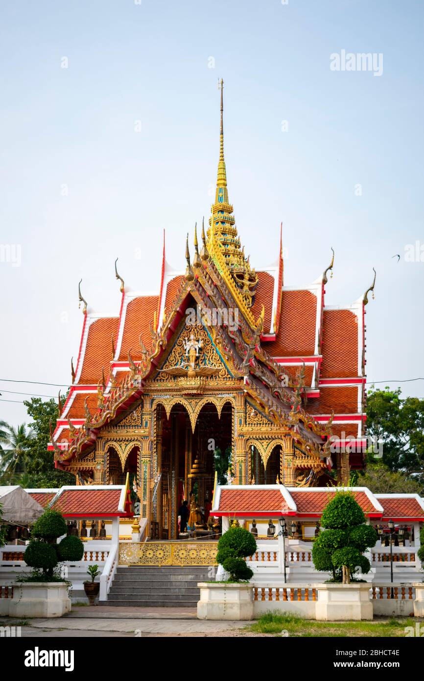 Thailandia, Bangkok - 11. januar 2019 - EIN wunderschöner Thai Buddhistischer Tempel Stockfoto