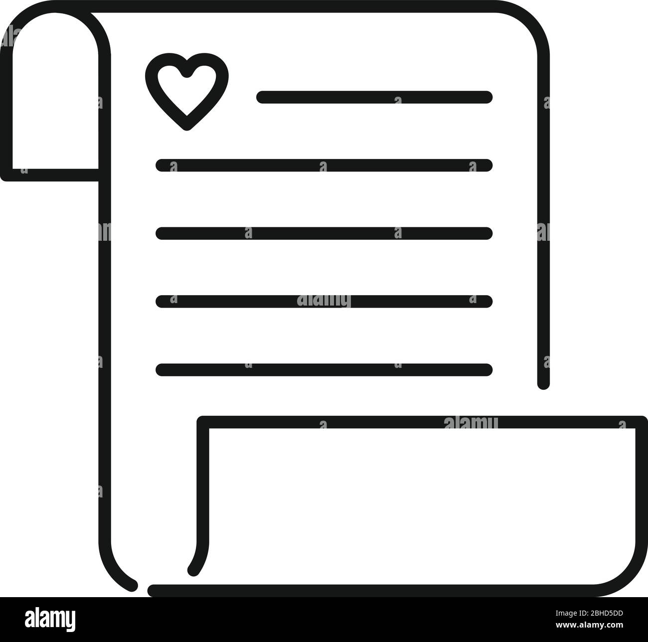 Symbol für Geburtsurkunde der Karte. Umriss Karte Geburtsurkunde Vektor-Symbol für Web-Design isoliert auf weißem Hintergrund Stock Vektor