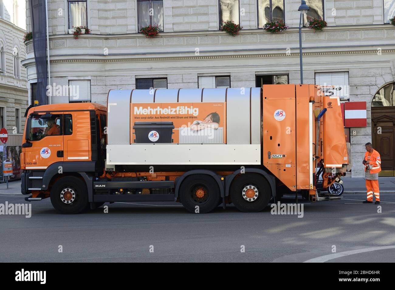 Wien, Österreich. Müllabfuhr in Wien Stockfoto