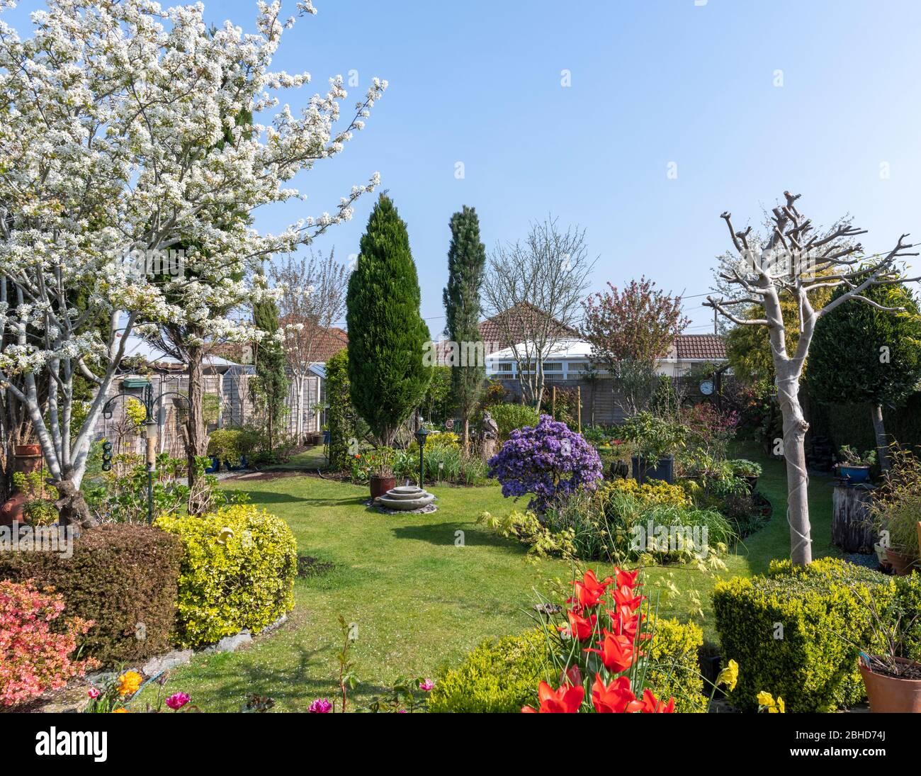 An English Garden, Totton, Hampshire, Englisch, Großbritannien. Stockfoto
