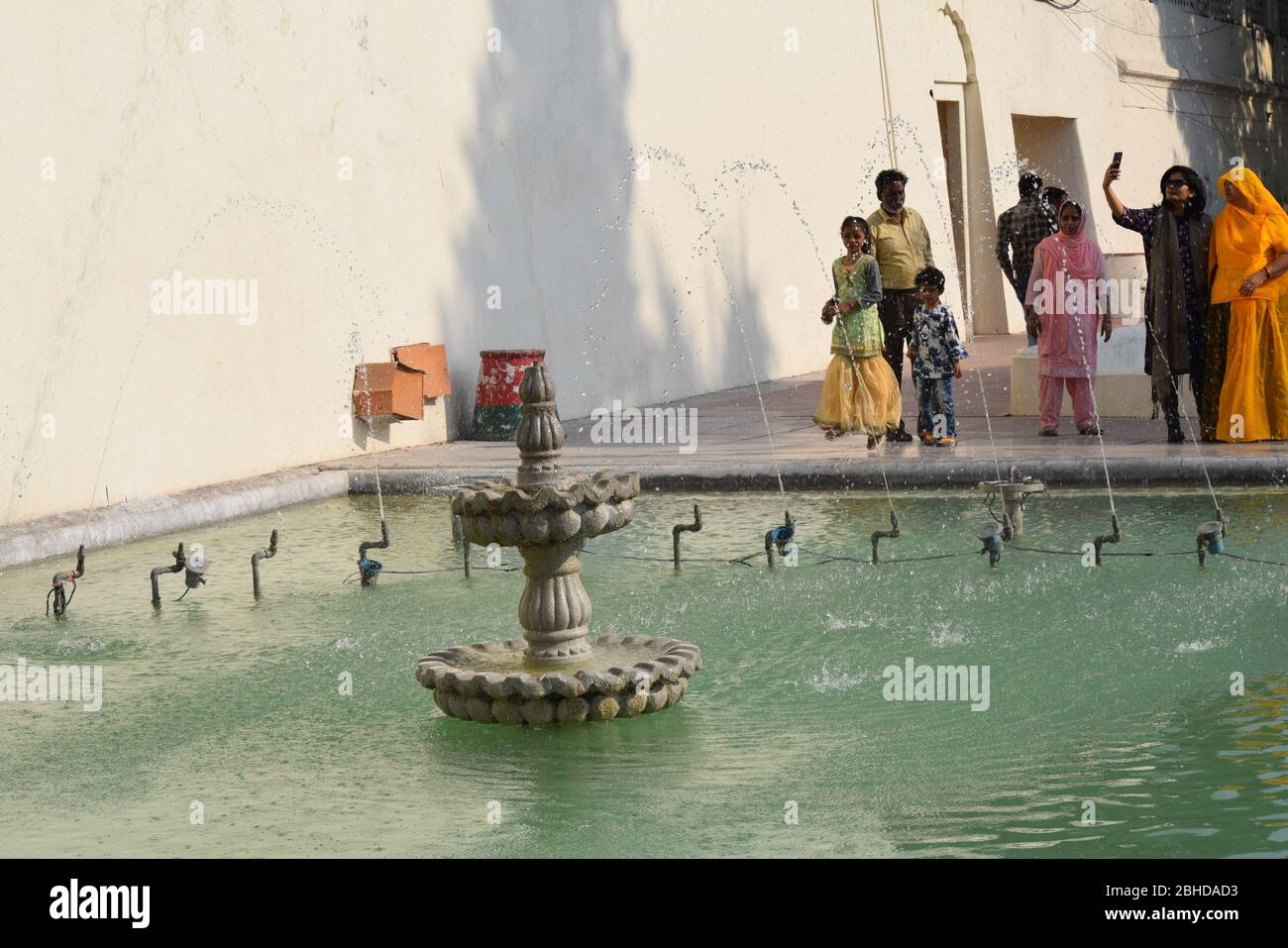 Brunnen Aus Den Gärten Von Yadivindra, Pinjore Stockfoto