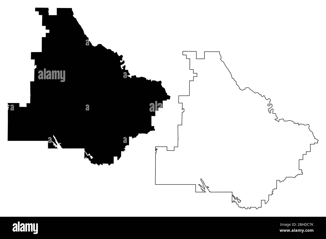 Henry County, Georgia (US County, United States of America,USA, US, US) Karte Vektor Illustration, Skizze Henry Karte Stock Vektor