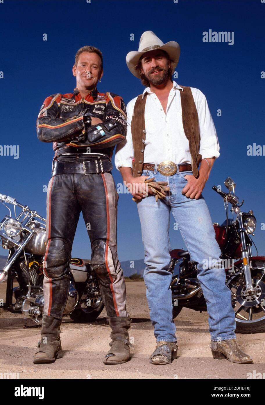 Don Johnson Mickey Rourke Harley Davidson Und Der Marlboro Mann 1991 Stockfotografie Alamy